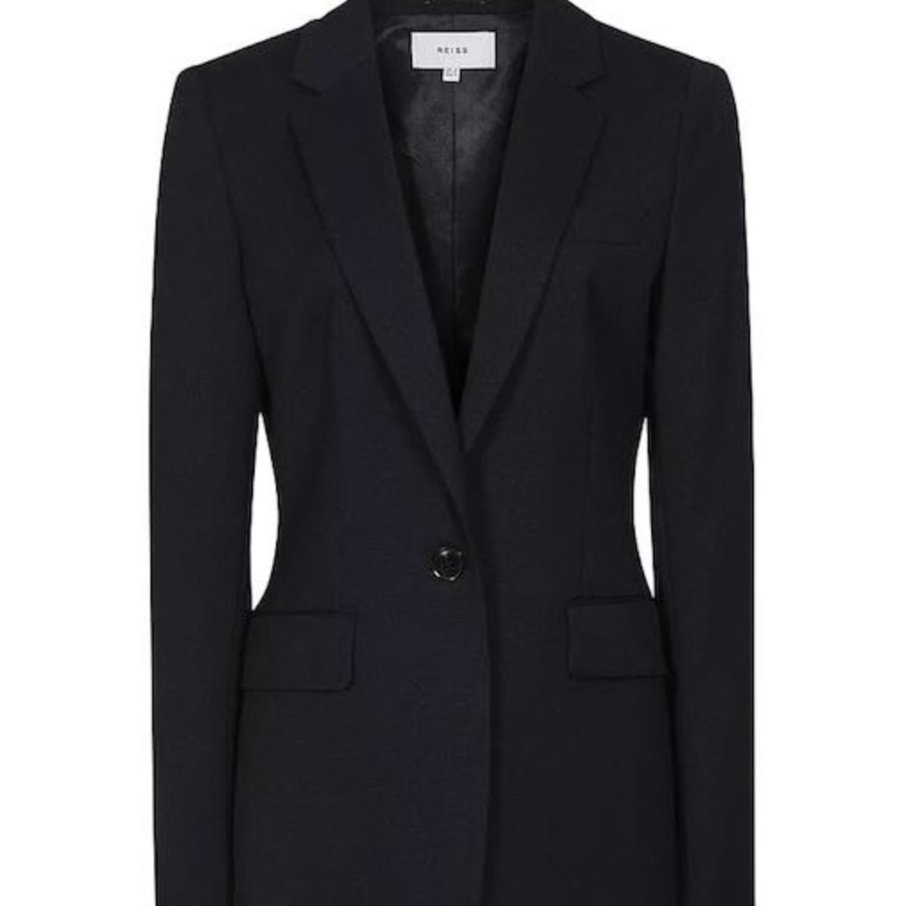 NEW Reiss Navy Hayes Fitted Blazer Size US 10/UK 14